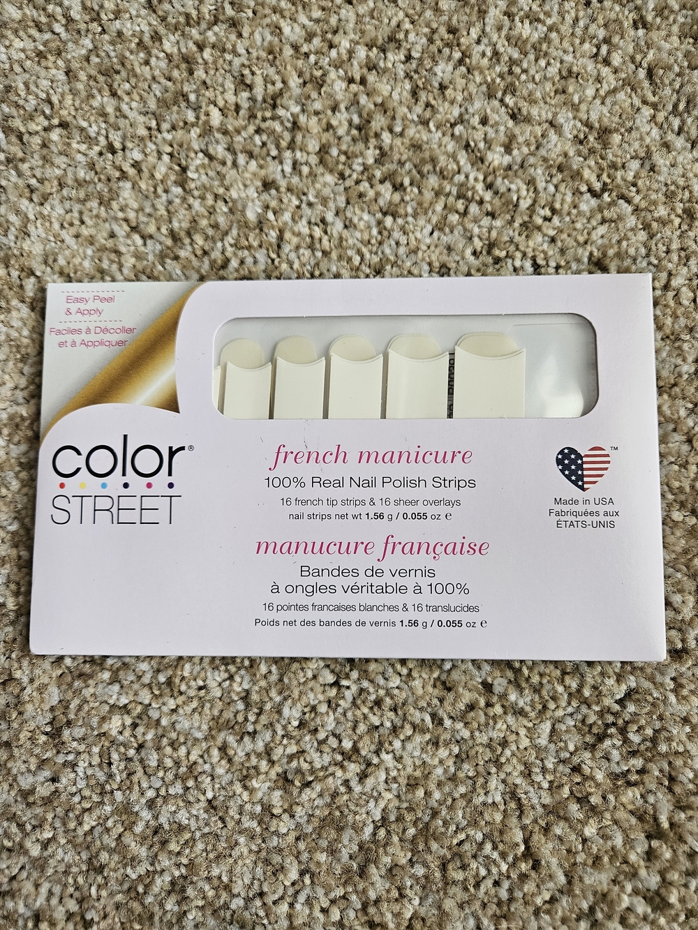 Color Street French Manicure Nail Polish Strips - White Tips